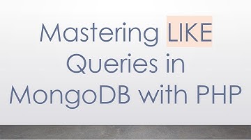 Mastering LIKE Queries in MongoDB with PHP