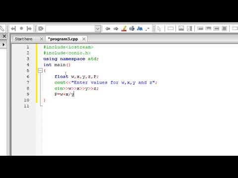 #3-write a program to read values of w,x,y and z and display the value of P