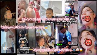 Chrisean LIVE with Deon Sanders BINO OUTSIDE with Adrin BRONER Blueface TWERKING 😱Nevaeh BEEFING🎪🗣️