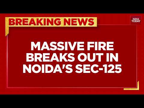 Breaking: Massive Fire Breaks Out In Noida Sector 125, Blaze Engulfs Multiple Shops; Rescue Opn On