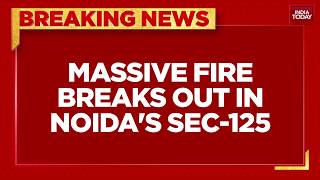 Breaking: Massive Fire Breaks Out In Noida Sector 125, Blaze Engulfs Multiple Shops; Rescue Opn On