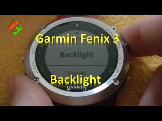 Garmin Fenix 3 - Backlight