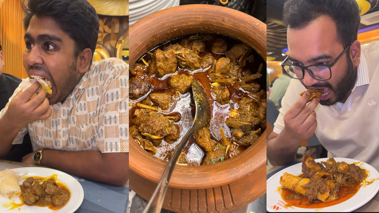 Eating Buffet Dinner(Duck Curry, Rezala, Kacchi, Seafood, Kebab) With Friends at Meritage Dhaka