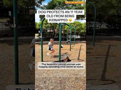 The creep kept getting closer to the beautiful girl, until her K9 bodyguard stepped in. #dog #k9