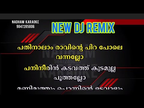 Pathinalam ravinte remix karaoke with lyrics