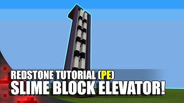 Minecraft PE Redstone: Simple Slime Block Elevator!