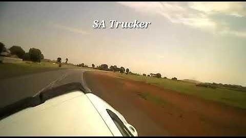 Dashcam of truck and car crash R50 near Bapsfontein
