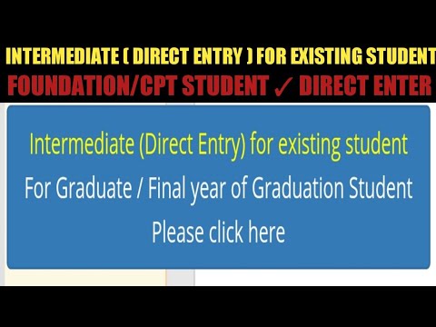 CA Intermediate (Direct Entry) for Existing student