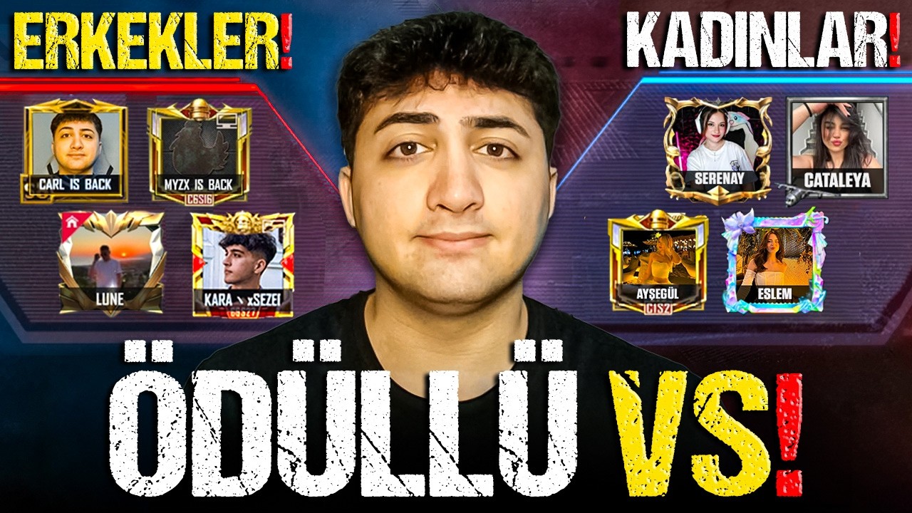 ERKEK vs KADIN YOUTUBERLAR! MASKARA M4 ÖDÜLLÜ! | PUBG Mobile