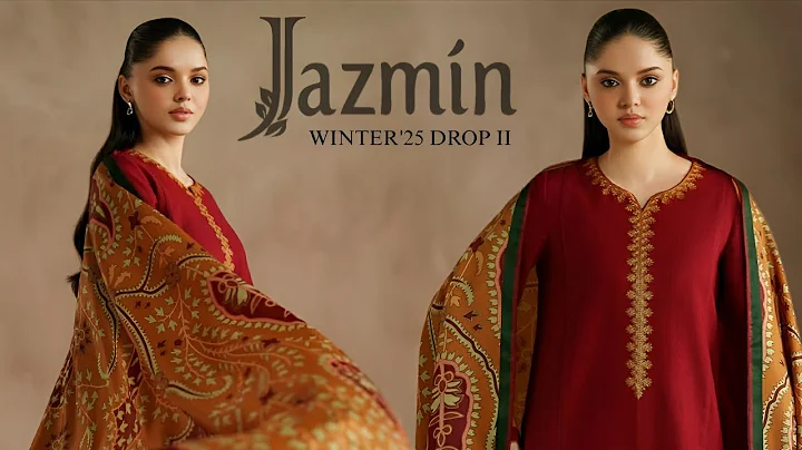 Jazmin Winter 2025 Drop Unstitched Collection | Winter Unstitched Slub Khaddar Collection 2025 