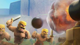 Super Barbarian Vs Level 1 Canon || Clash of Clan screenshot 5