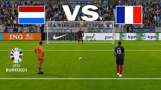 NETHERLANDS vs FRANCE - FINAL EURO 2024 - Penalty Shootout | Depay vs Mbappe | PES Gameplay