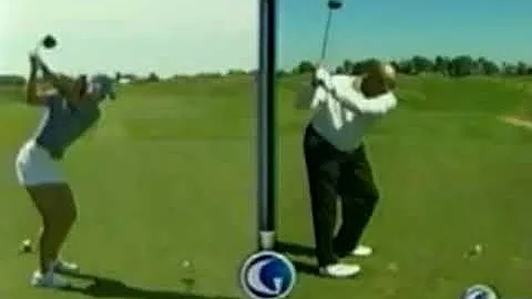 Charles Barkley golf swing compared to Michelle Wie