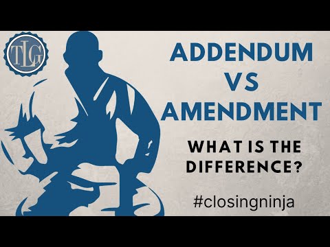 Video: Apakah perbezaan antara addenda dan addendum?