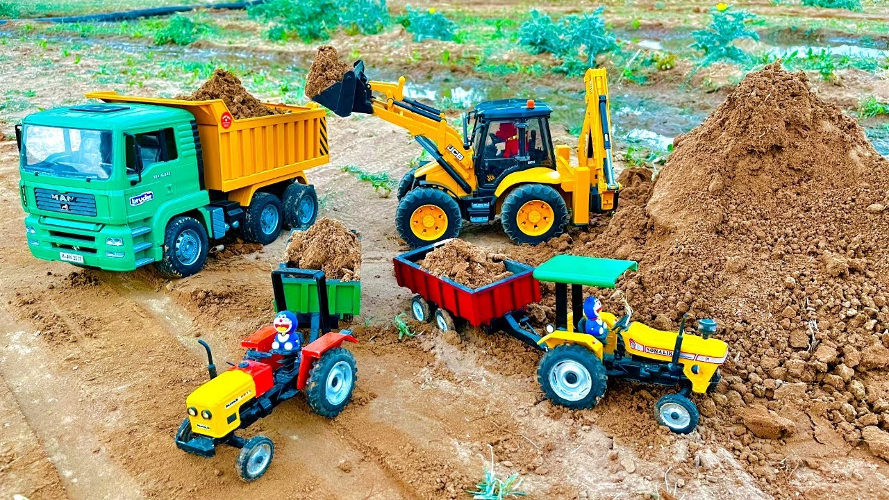 Mini tractor trolley videos | tractor jcb video | jcb video |Jcb cartoon | jcb gadi | tractor video