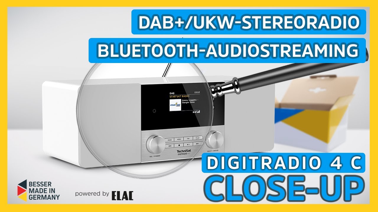 DIGITRADIO 4 C | DAB+/UKW/Internet-Stereoradio mit Bluetooth | TechniSat -  YouTube