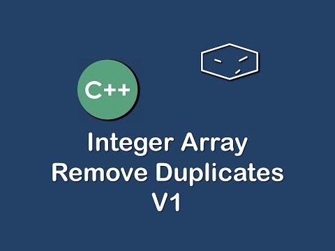 integer array remove duplicates v1 in c++
