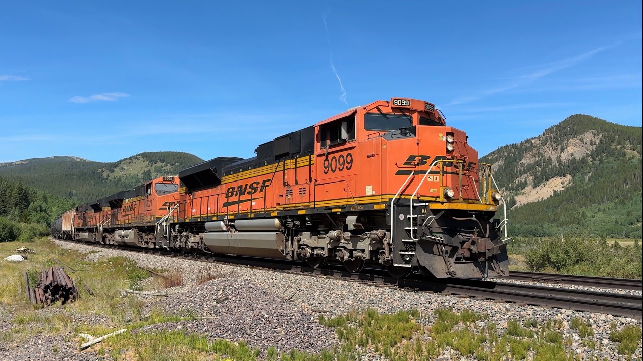 BNSF 9099 SD70ACe Leads Tank Train in Rollinsville, CO on the Moffat Route 