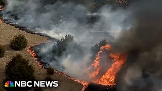 Video shows wildfires burning across Oklahoma