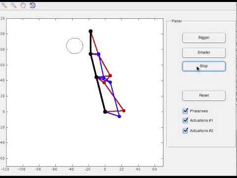 Robotiq MATLAB simulation: fingertip grip