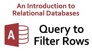 Creating a Query to Filter out Unwanted Rows of Data in an MS Access Table
