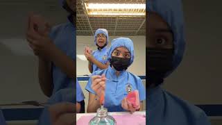 Girl Accidentally Touches Hot Tool in Dental Lab
