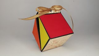 DIY - Diagonal closure gift box #craft