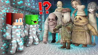 How JJ and Mikey Hide and Escape From SCARY LITTLE NIGHTMARES FAMILY - in Minecraft Maizen!