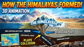 🏔️ How the Himalayas Were Formed? | हिमालय का निर्माण कैसे हुआ? #geography #india #himalayas #facts