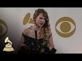 Taylor Swift backstage at the 52nd GRAMMYs | GRAMMYs