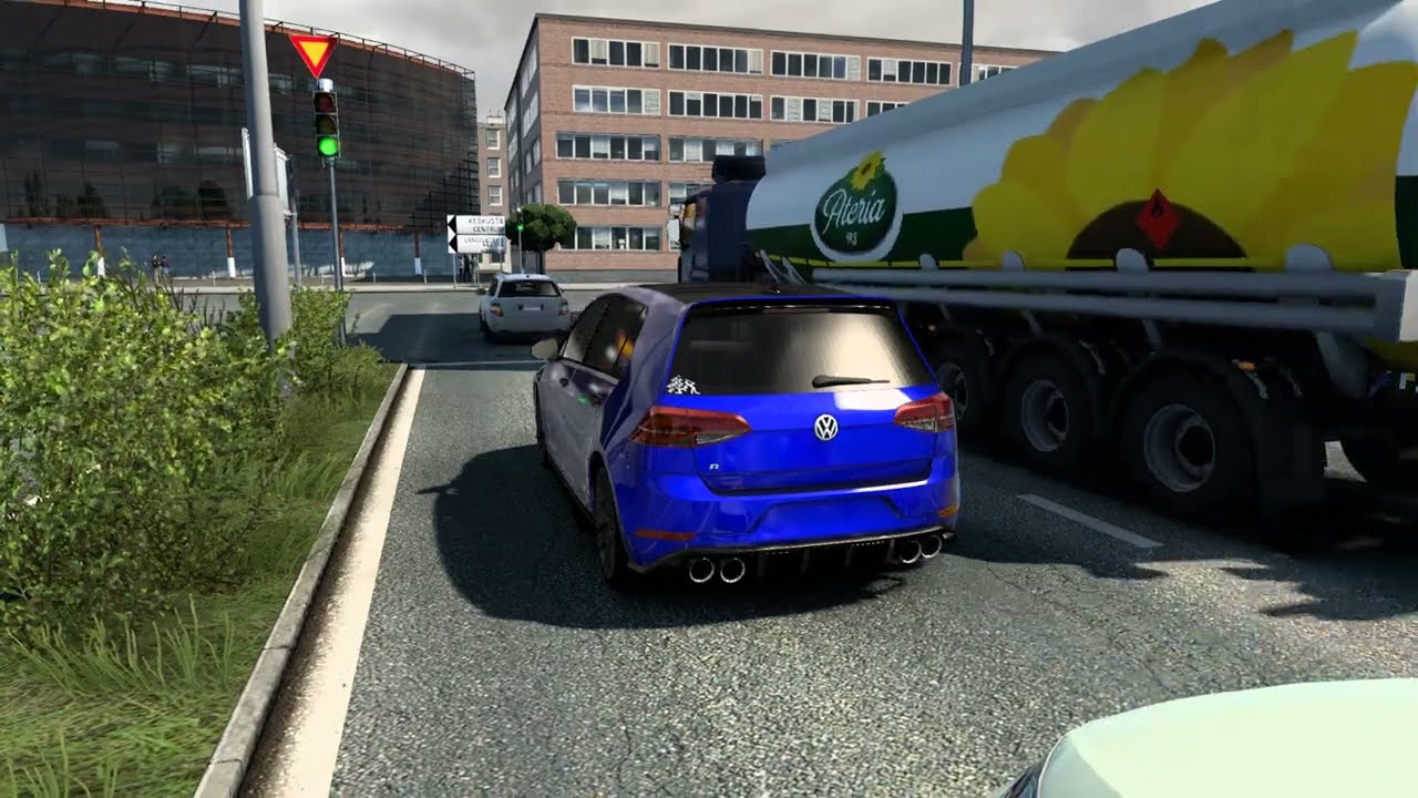 Volkswagen Golf R Line 7.5 ETS 2 Gameplay Promods Map Logitech