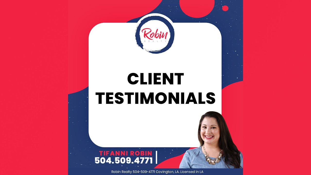 Robin Realty WHY WE LOVE WHAT WE DO APRIL 2022 Client Testimonials