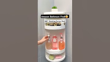Genius 360° Rotating Shelf for Bathroom! Must-Have Organizer! 🏡✨ #bathroomstorage #shorts