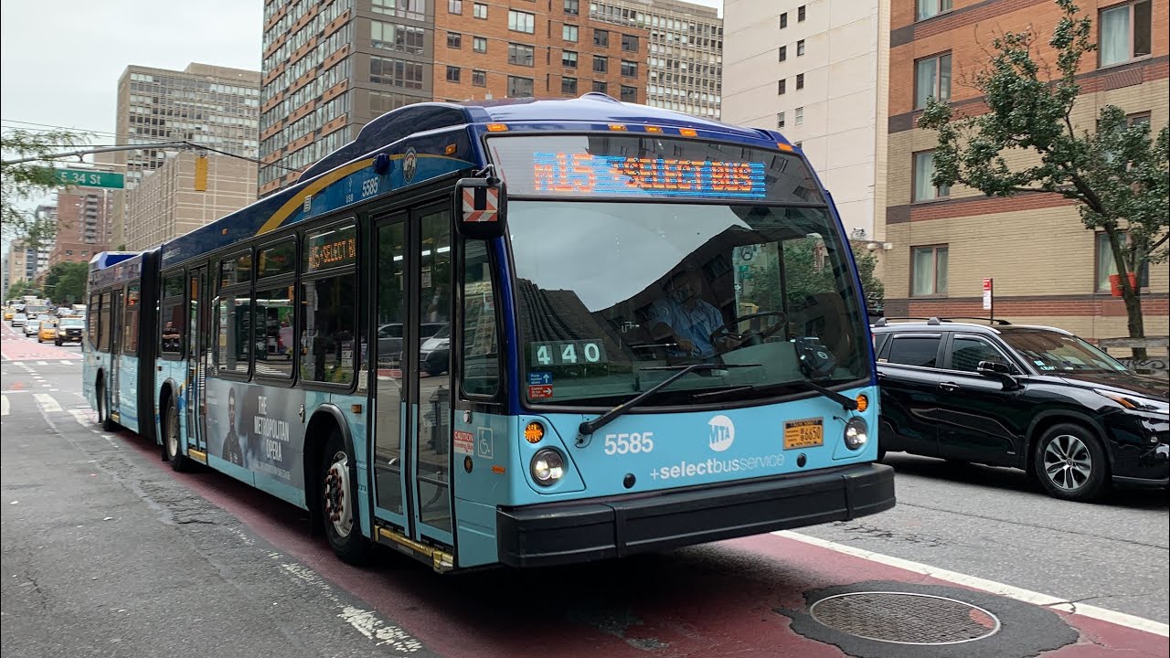 M15 Local Bus & M15 Select Bus Services At 1st Av & 34th St - YouTube