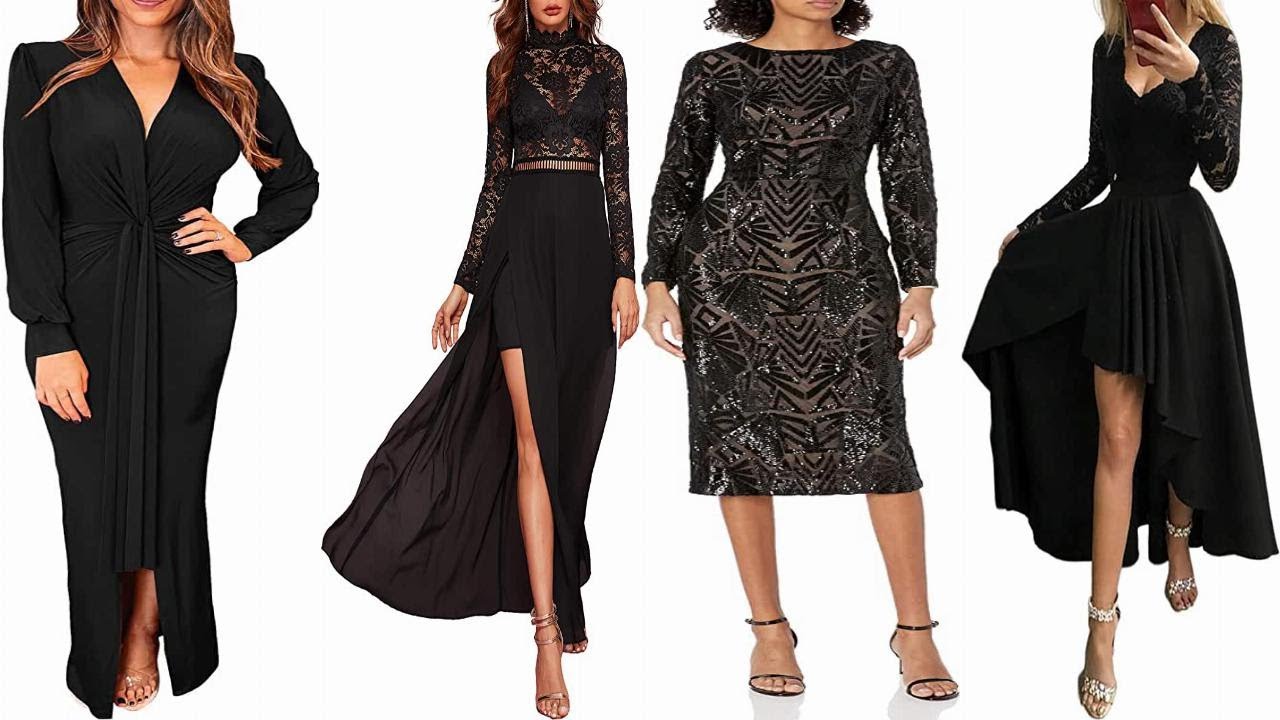 Top 10 For black dress long sleeve formal Ideas 2023, Fashion women's formal Dresses