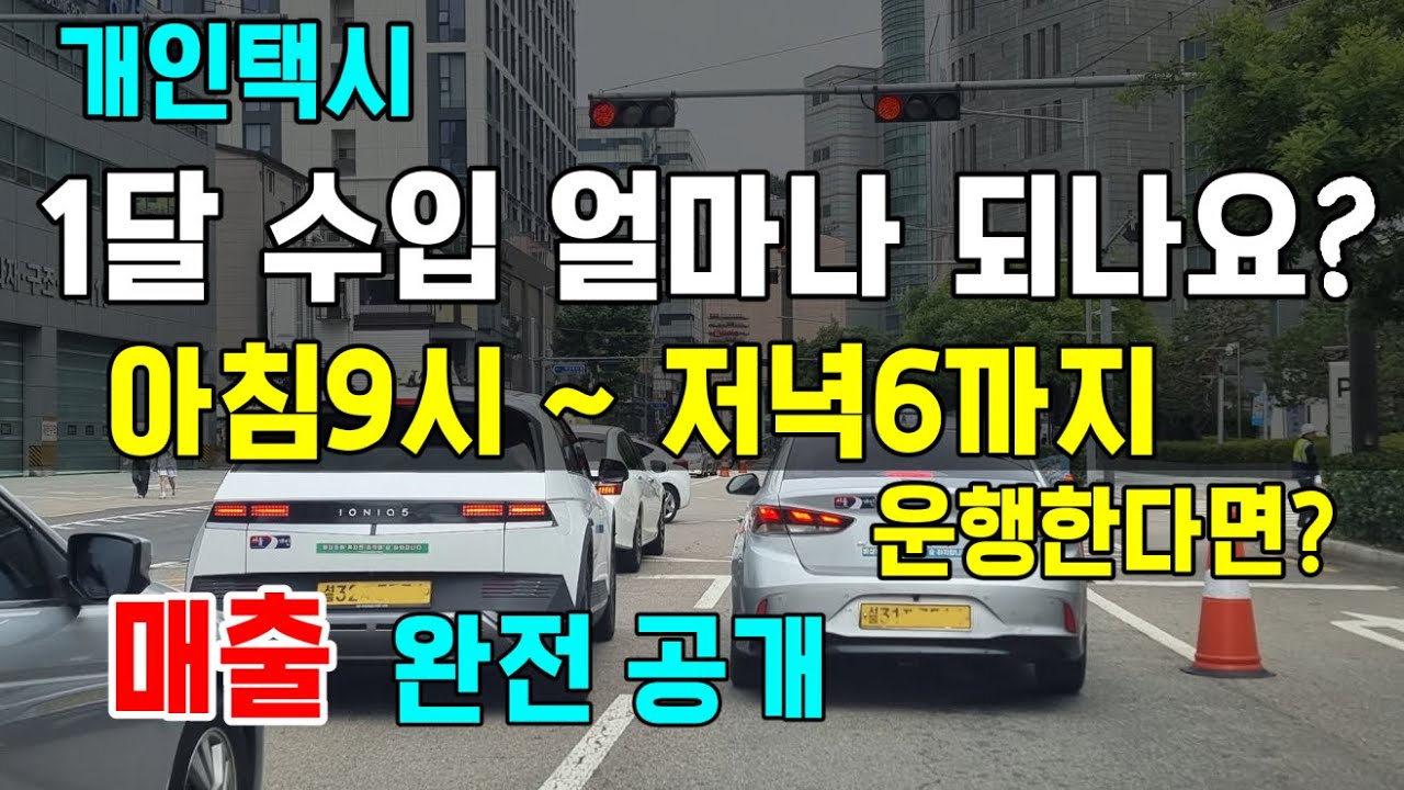 개인택시 1달 수입 얼마나 되나요?