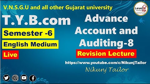 T.Y.B.com Sem-6 Revision | VNSGU