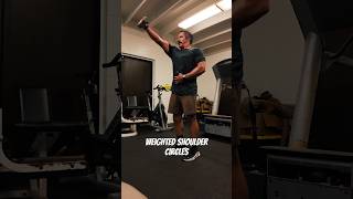 Weighted shoulder circles. #demo #shoulderhealth #coachformen #thehighlyeffectiveman