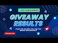 1,000 Subscribers GIVEAWAY RESULTS