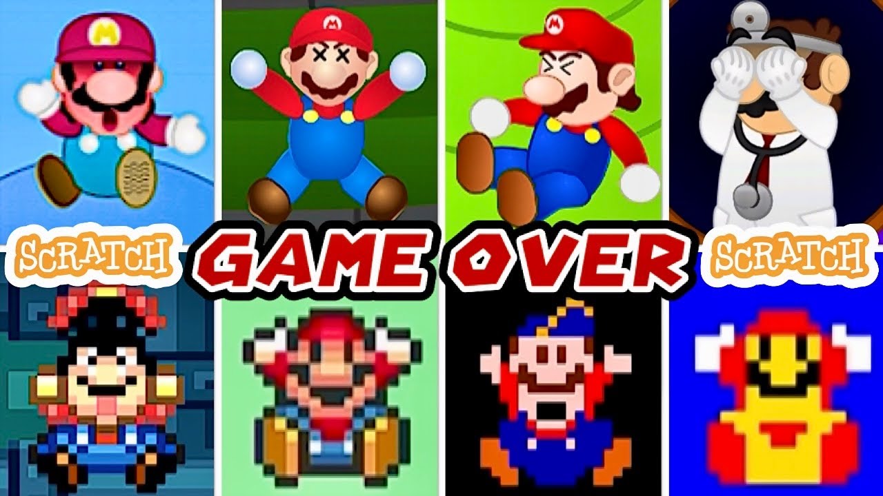 Mario Fangames on Scratch GAME OVER Screens
