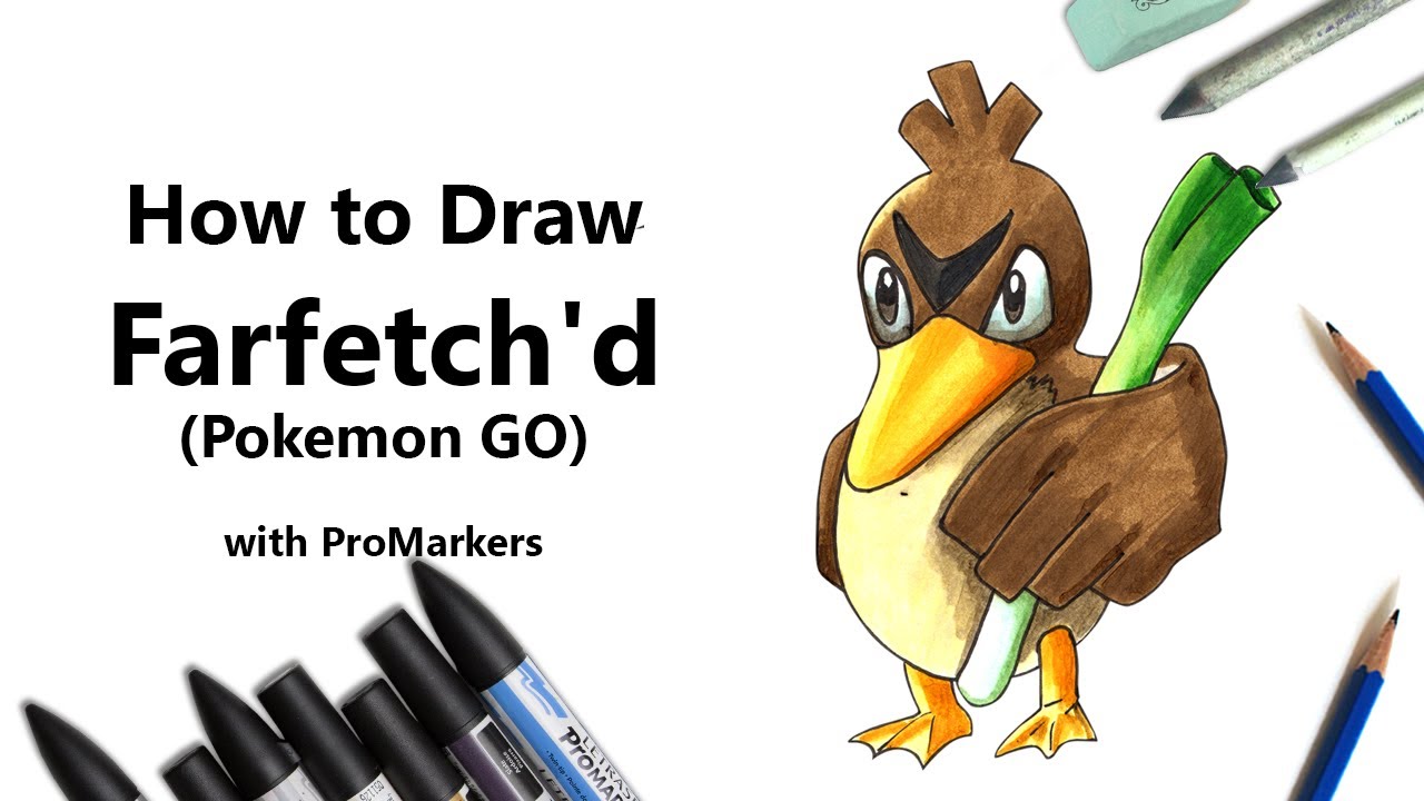 Farfetch'd from Pokemon GO with Color Pencils [Time Lapse]…