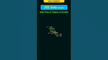 Helling Vorm van de raaklijnvergelijking #jeedailyconcepts #parabool