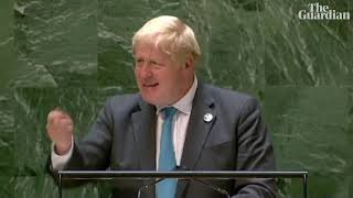 Watch in full: Boris Johnson addresses UN general assembly – video