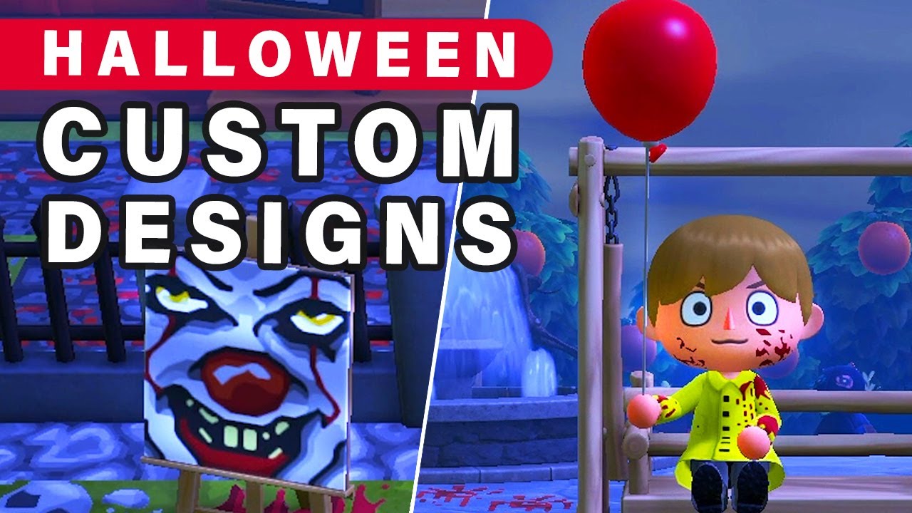 Halloween CUSTOM DESIGNS to Decorate your Island & Clothes ▻ Animal  Crossing New Horizons - YouTube