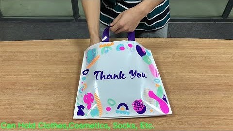 Thank You Soft Loop Handle Plastic Bag With Custom Logo Shopping Bag For Clothing Packaging