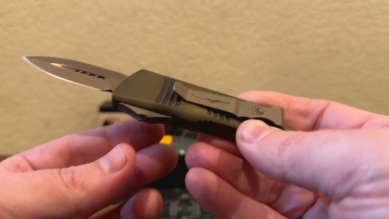 Microtech Troodon Mini D/E OTF Signature Series Antique Bronze (1.9" Bronze) Unboxing!