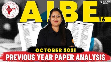 AIBE 16 Previous Yeas Question Paper Analysis (October 2021) | AIBE 18 Exam Preparation 2023