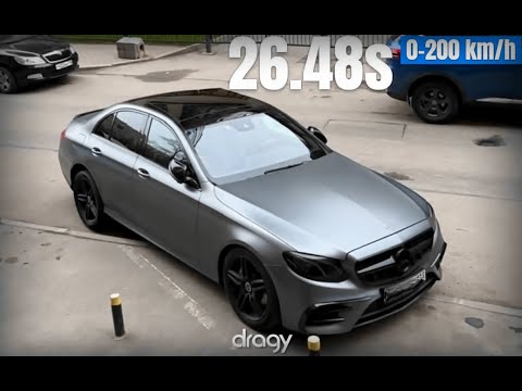 Mercedes-Benz e200 stage1 0-200 acceleration (разгон)