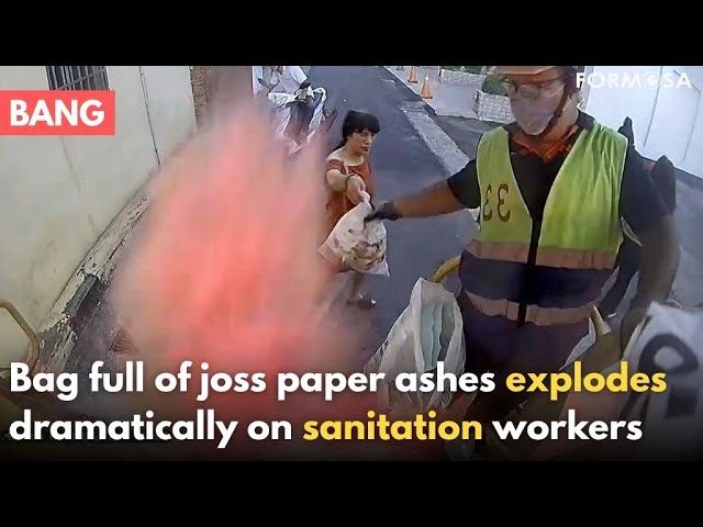 Joss paper ash causes dust explosion in garbage truck｜Formosa English News