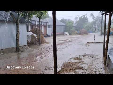 Rain in Village Bangladesh, Scenes Commonly Seen in a Village on a Rainy Day | Rain in Pabna